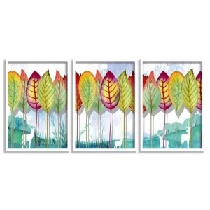 SAF paintings Set of 3 Modern Art White Frame painting for Wall Decoration,Home and Office OL-COMBO-98-M3