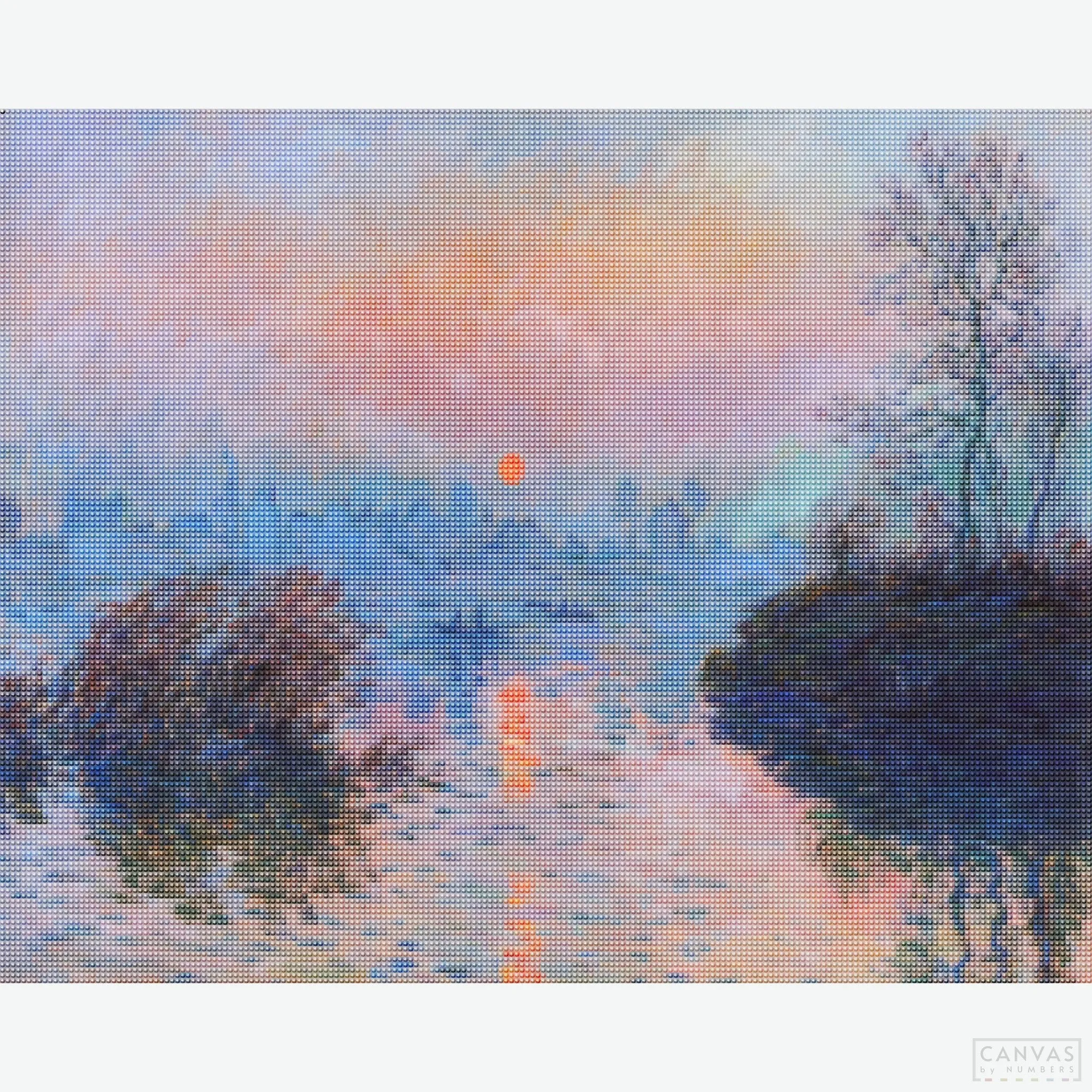 Sunset on the Seine at Lavacourt - Diamond Painting