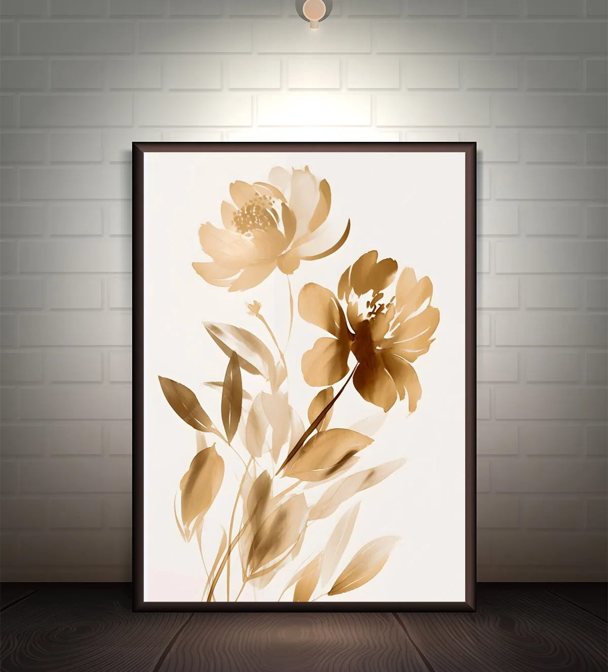 Tranquil Blossoms: A Geometric Floral Trio