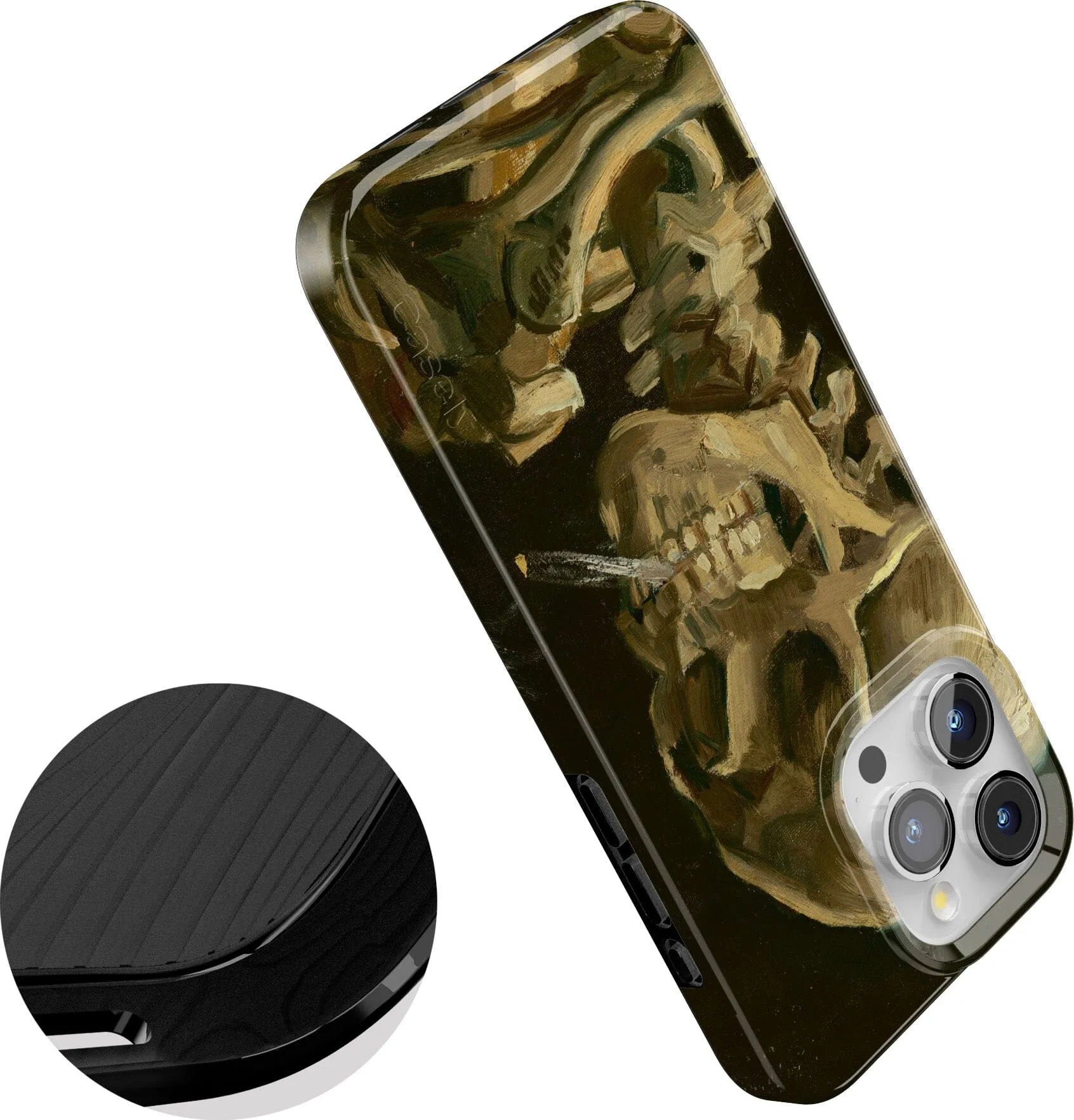 Van Gogh | Head of a Skeleton with a Burning Cigarette Phone Case