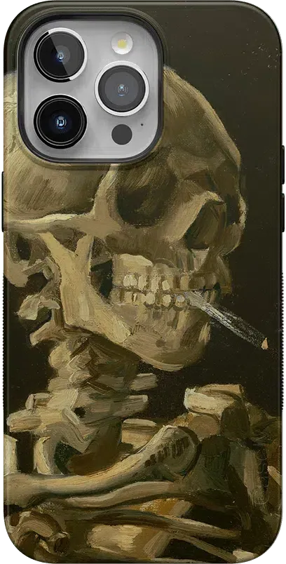 Van Gogh | Head of a Skeleton with a Burning Cigarette Phone Case