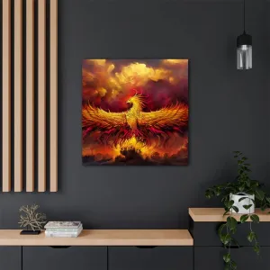 VERRE ART Printed Framed Canvas Painting for Home Decor Office Wall Studio Wall Living Room Decoration (14x14inch Wrapped) - The Phoenix