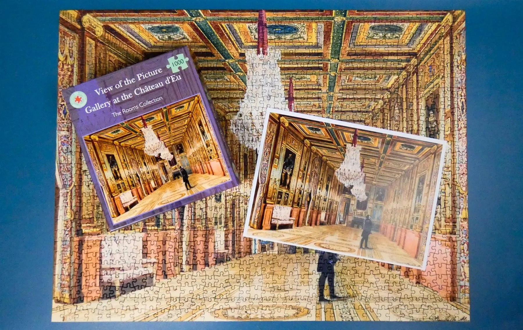 View of the Picture Gallery at the Château d'Eu 1000 piece jigsaw