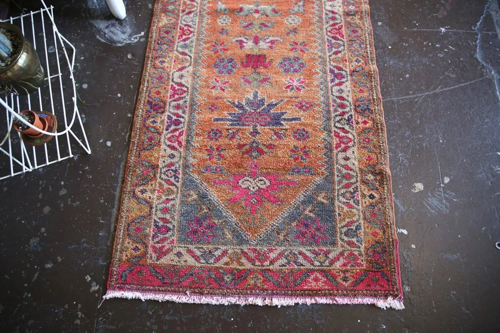 Vintage Kurdish Herki Runner 2.10ftx11.6ft