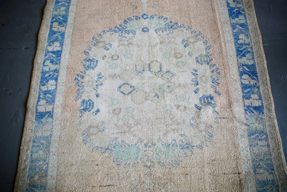 Vintage Southern Anatolian Faded Turkish rug 3.7ftx7ft