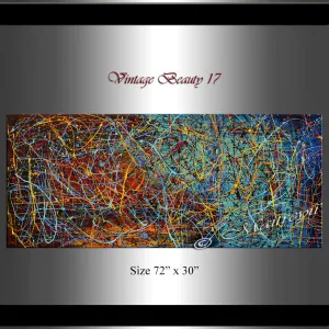 Wall Art | Abstract Paintings | Jackson Pollock Style | Large Modern Art - Vintage Beauty 17