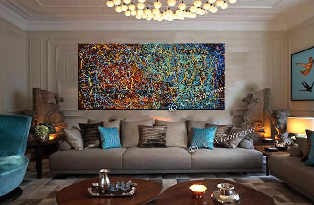 Wall Art | Abstract Paintings | Jackson Pollock Style | Large Modern Art - Vintage Beauty 17