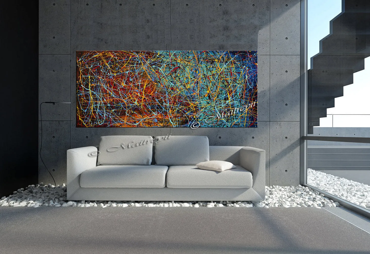 Wall Art | Abstract Paintings | Jackson Pollock Style | Large Modern Art - Vintage Beauty 17