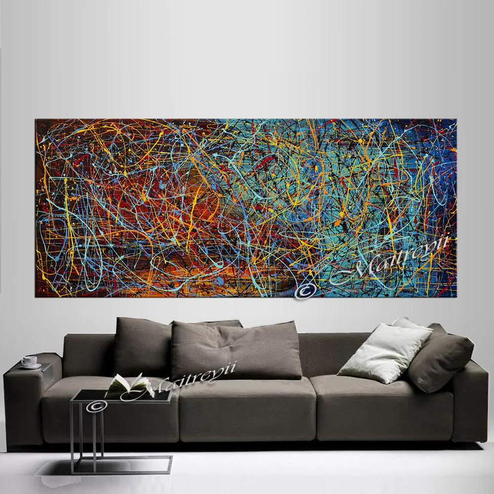 Wall Art | Abstract Paintings | Jackson Pollock Style | Large Modern Art - Vintage Beauty 17