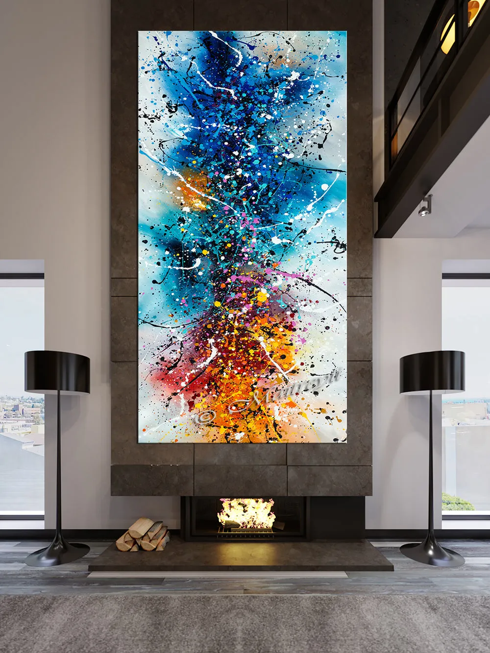 Where to buy Jackson Pollock Style Painting - Large Modern Art - Vintage Beauty 149