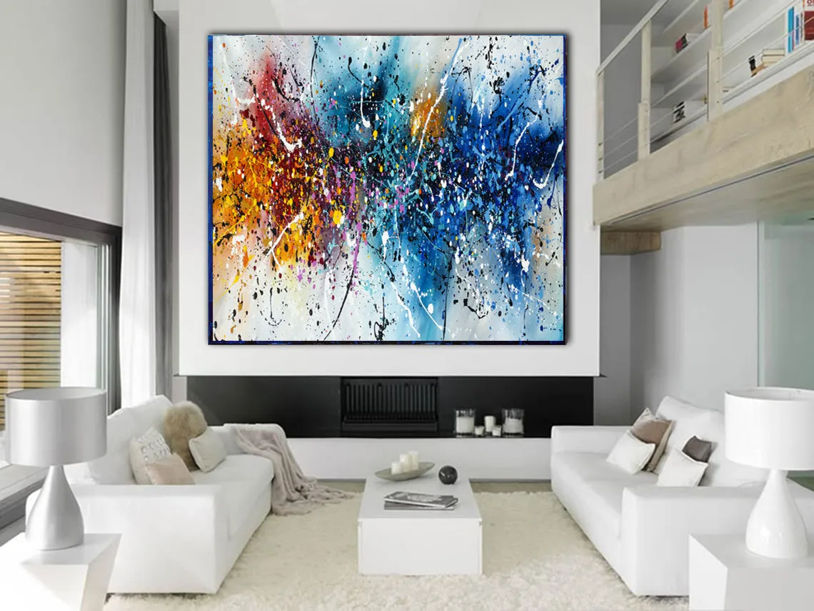 Where to buy Jackson Pollock Style Painting - Large Modern Art - Vintage Beauty 149